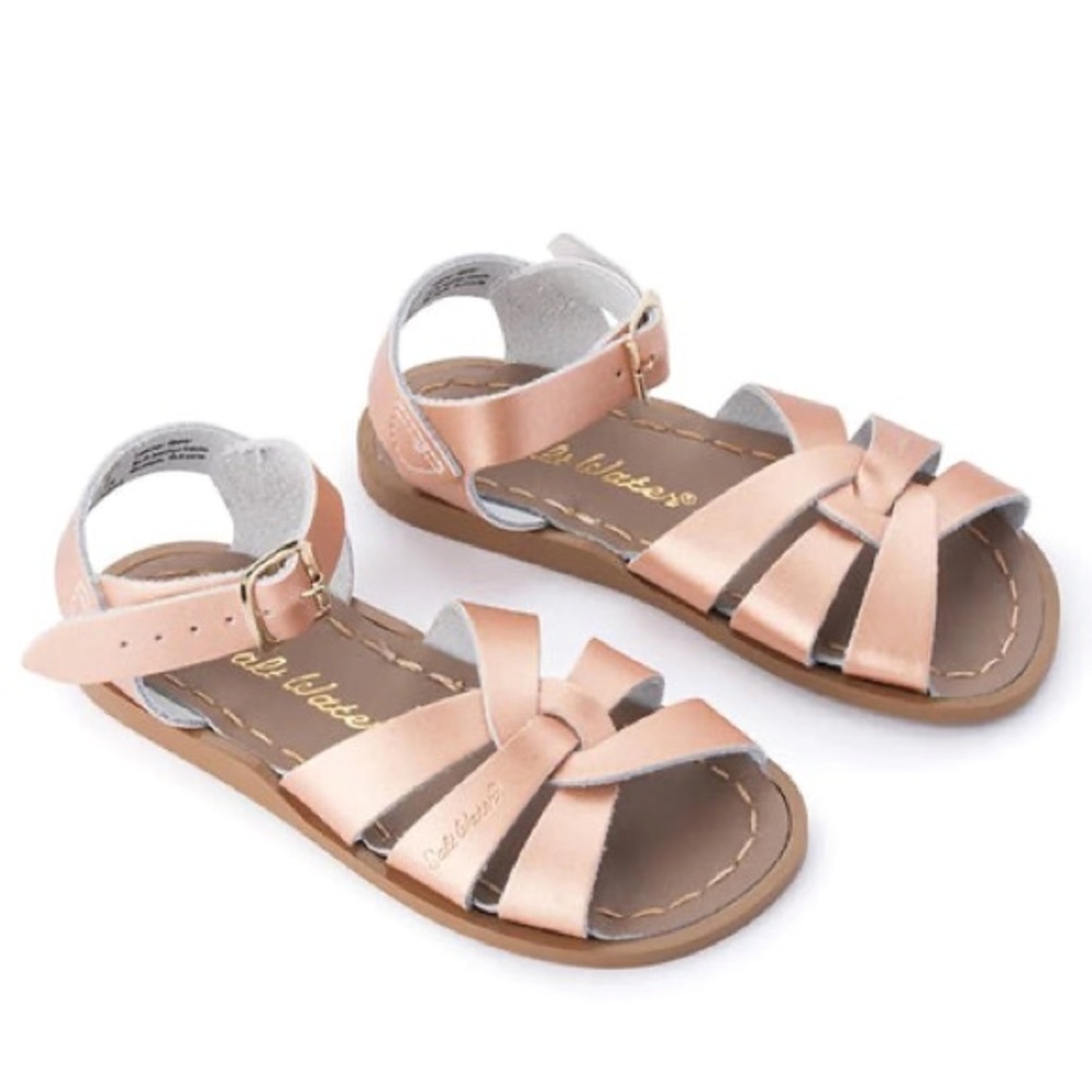 Salt water sandals Classic girls 11 rose gold brand new
